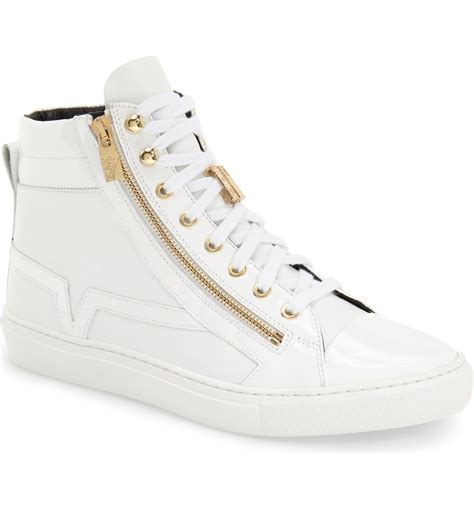 best versace replica sneaker|Versace zipped high top sneakers.